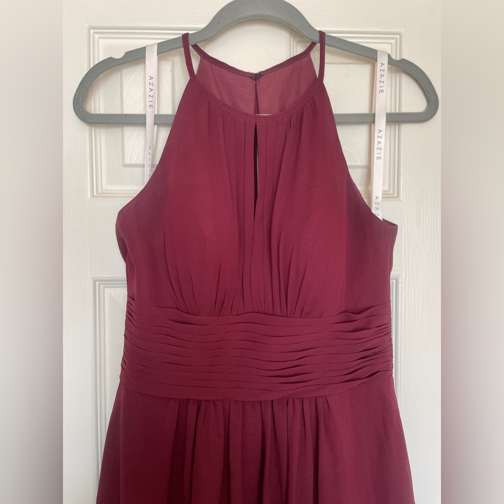 Azazie Bridesmaids Dress in Cabernet Wine Burgundy - Picture 5 of 9